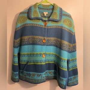 J Jill winter cape S Vintage 100% lambswool